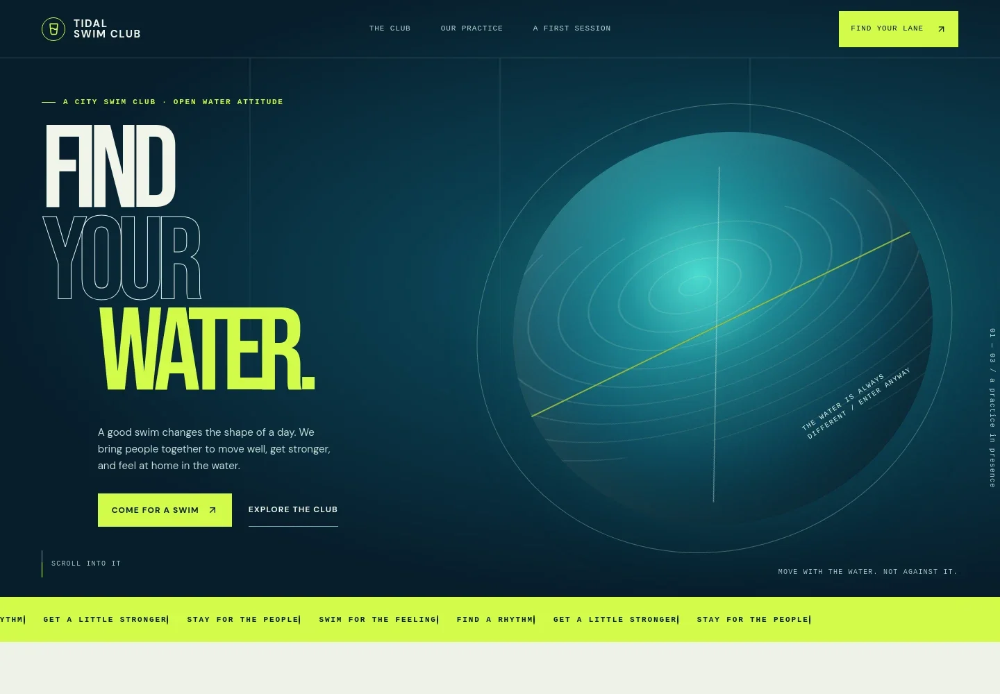 Swim Club Website Template