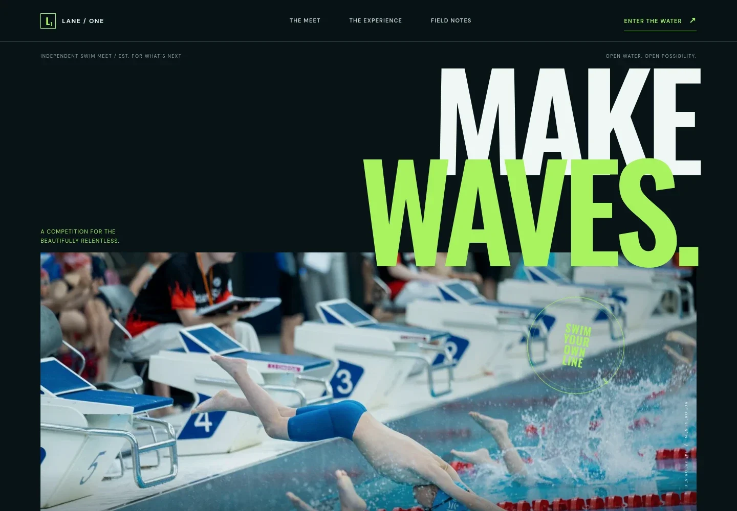 Swimming Competition Website Template