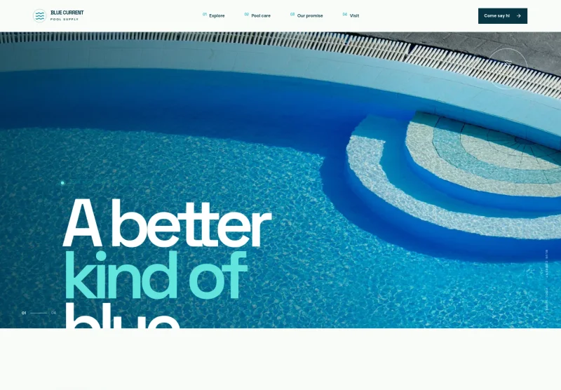 Swimming Pool Supply Store Website Template