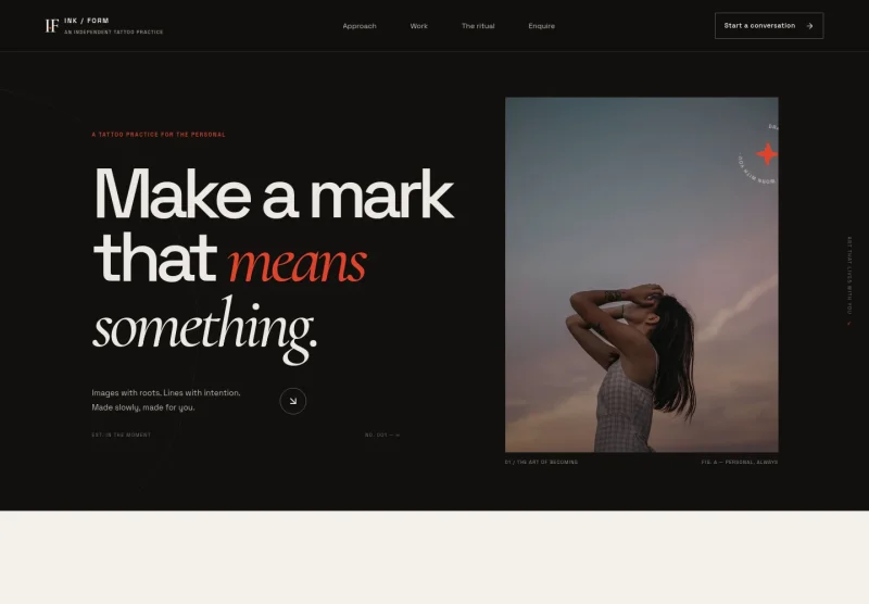 Tattoo Artist Website Template