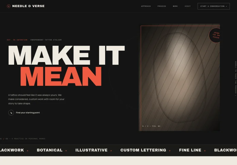 Tattoo Studio Website Template