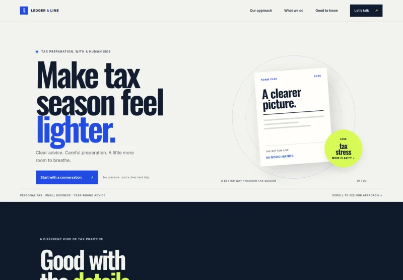 Tax Preparer Website Template