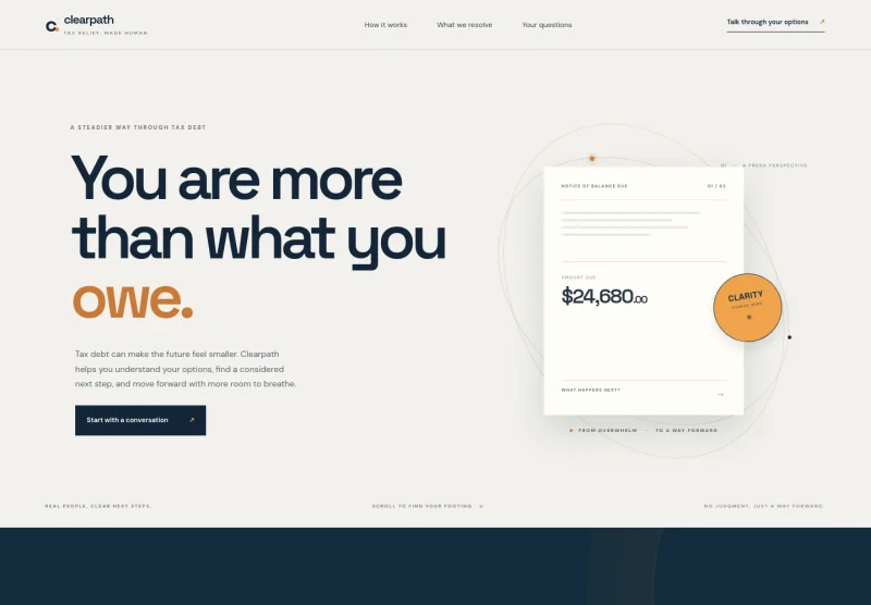 Tax Relief Website Template