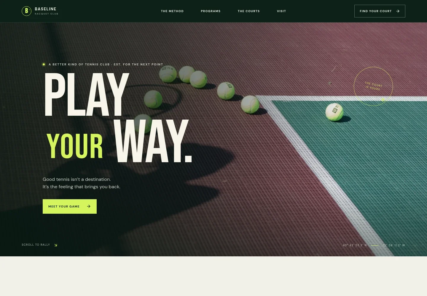 Tennis Website Template
