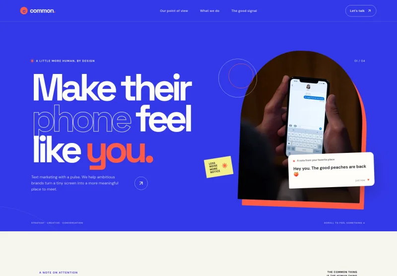 Text Marketing Website Template