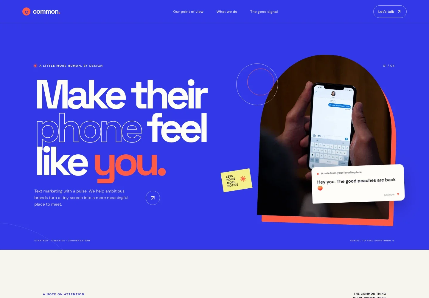 Text Marketing Website Template