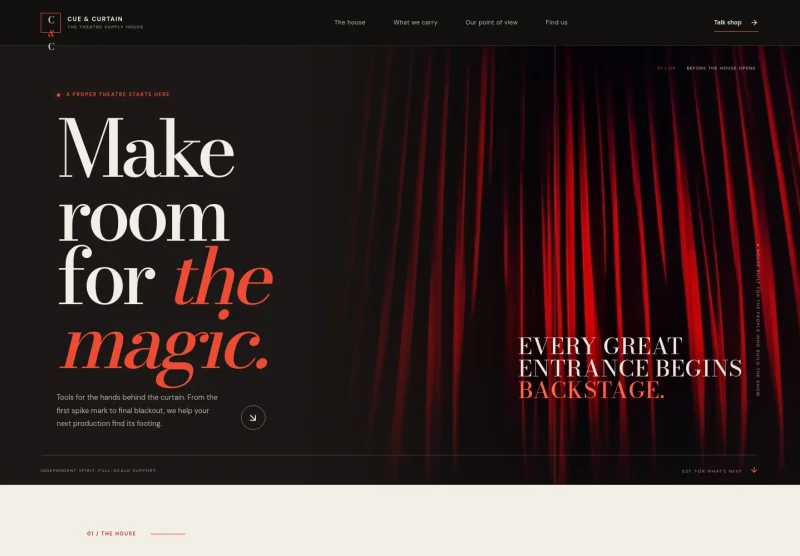 Theater Supply Store Website Template