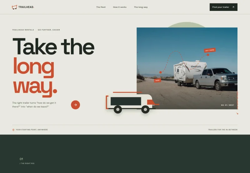 Trailer Rental Service Website Template