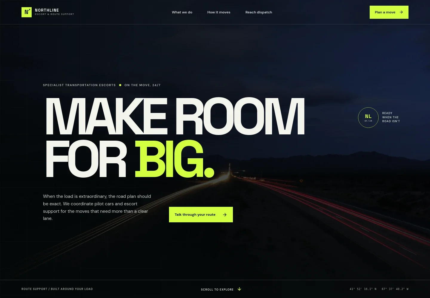 Transportation Escort Service Website Template