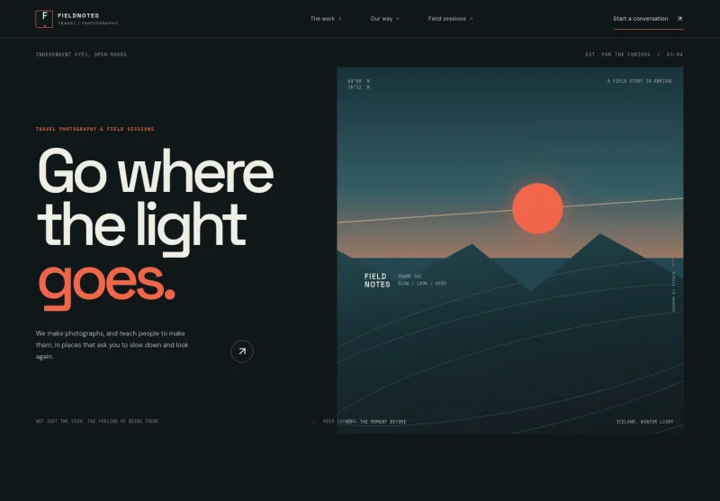 Travel Photography Website Template