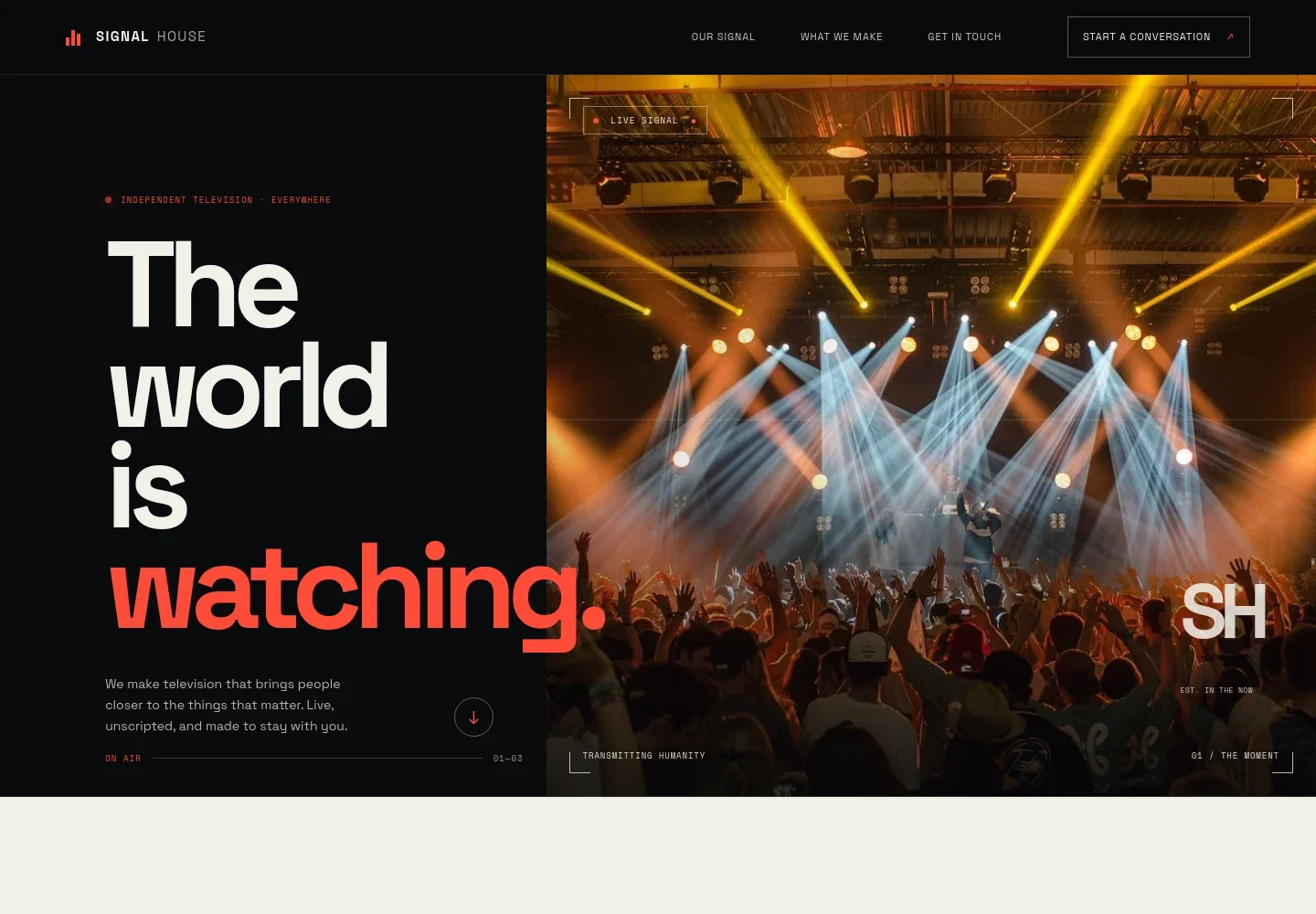 TV Website Template