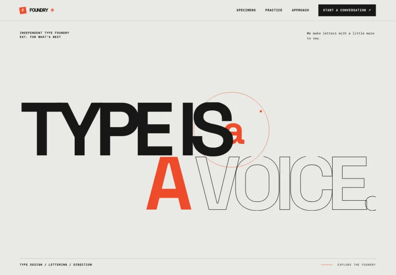 Typography Website Template