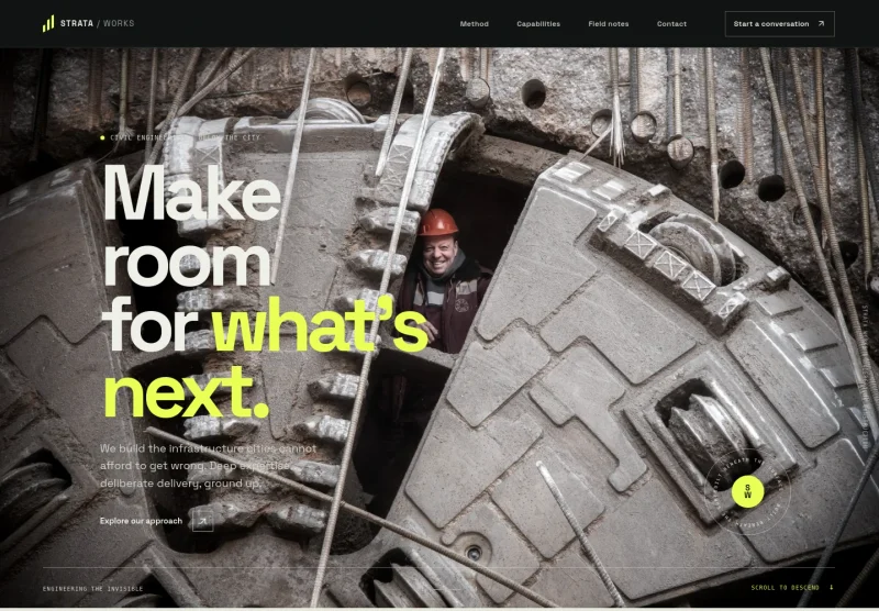 Underground Construction Website Template