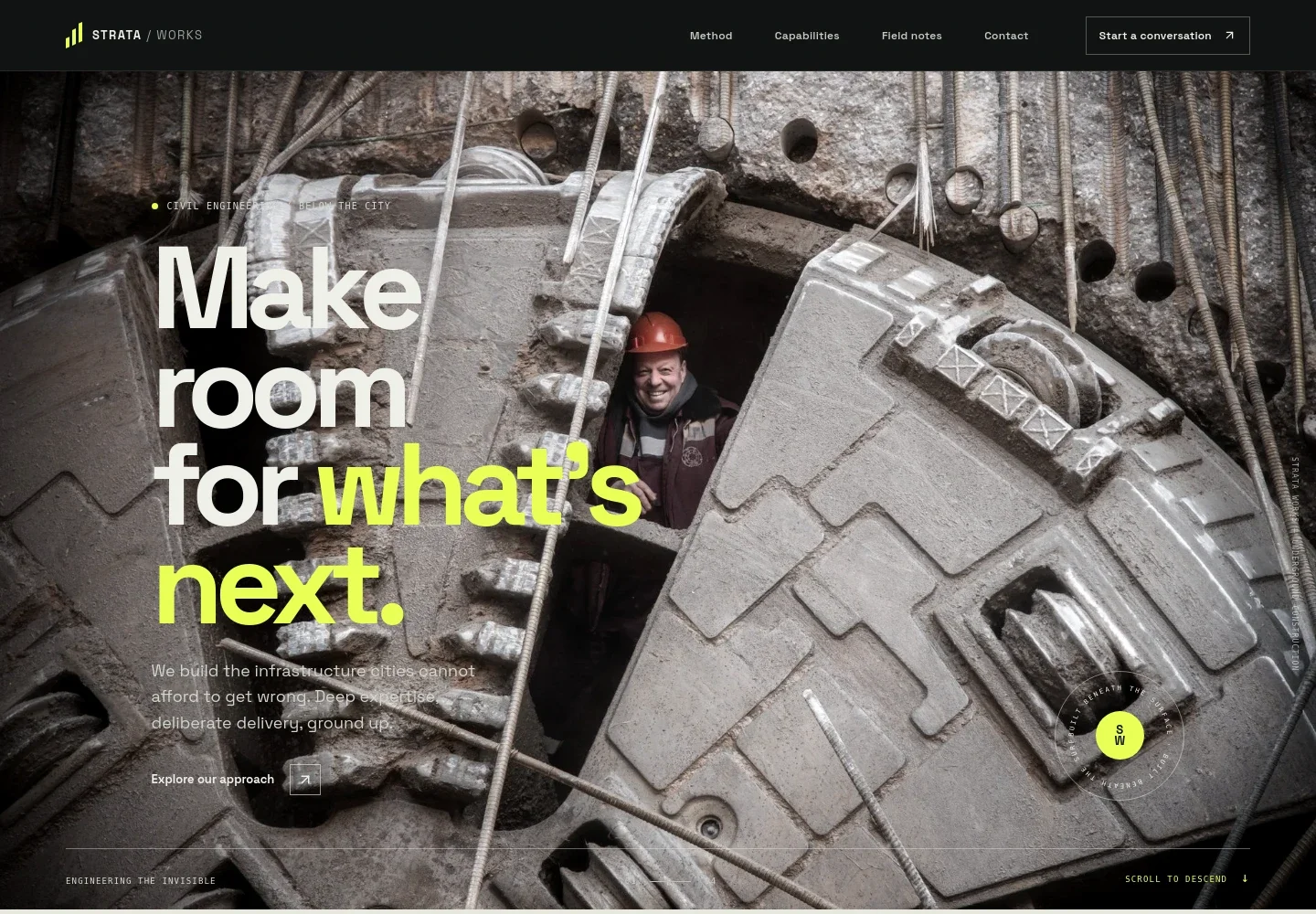 Underground Construction Website Template