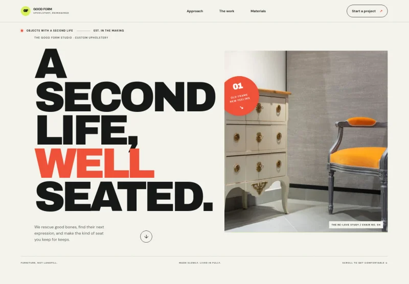 Upholstery Shop Website Template