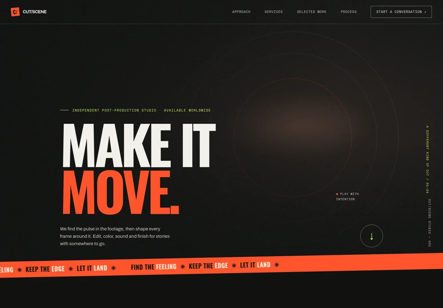 Video Editing Website Template