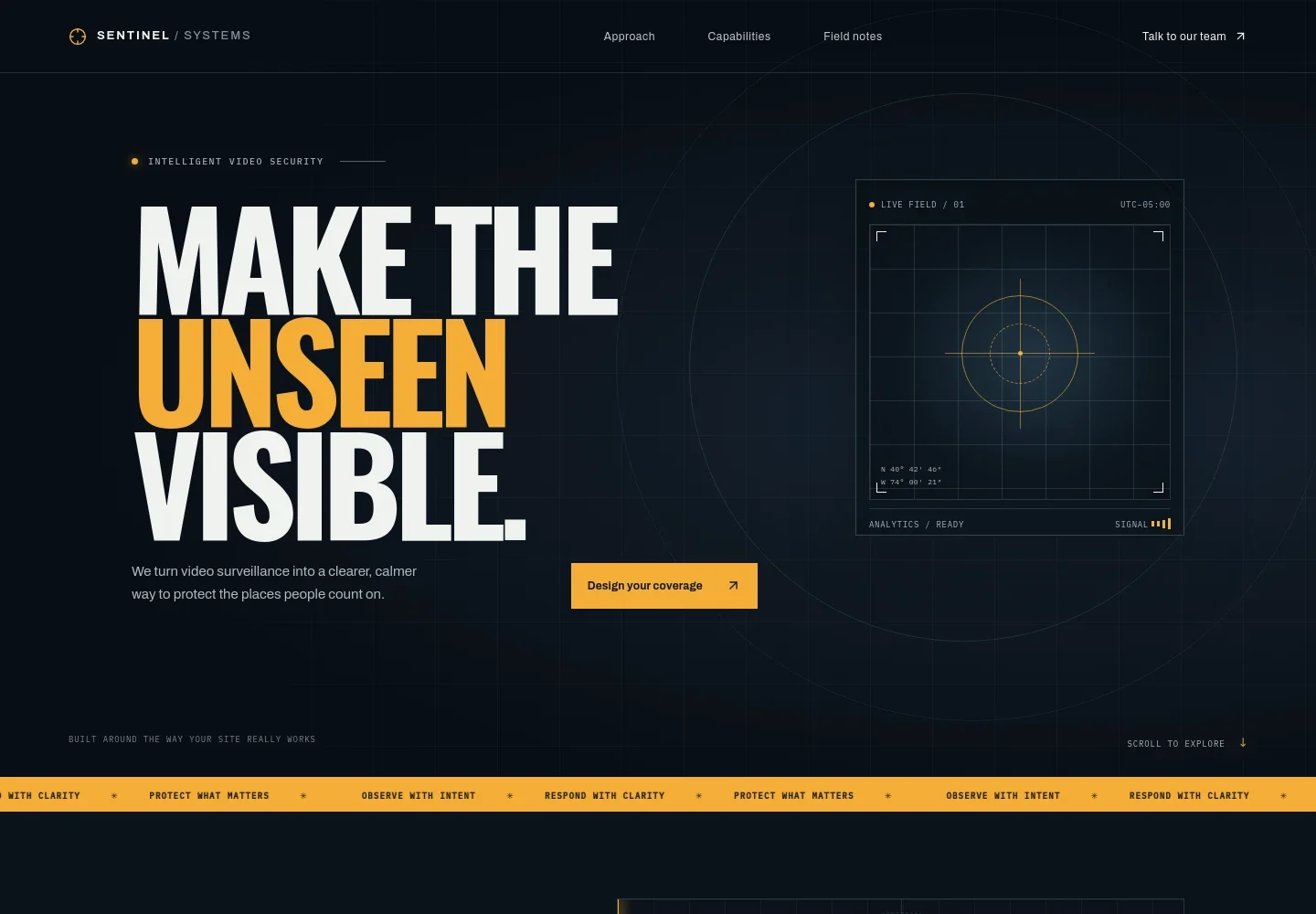 Video Surveillance Website Template