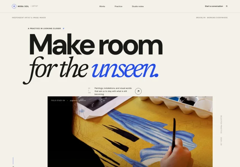 Visual Artist Website Template