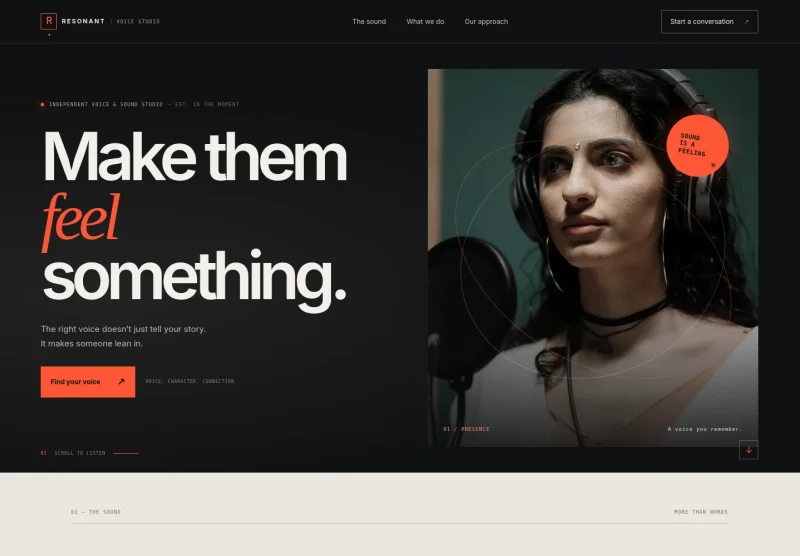 Voice Over Website Template