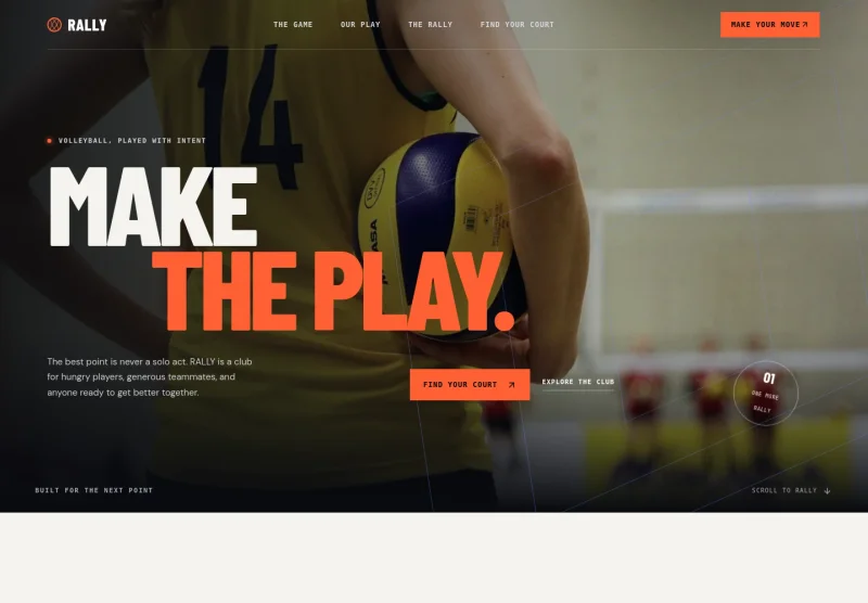 Volleyball Club Website Template