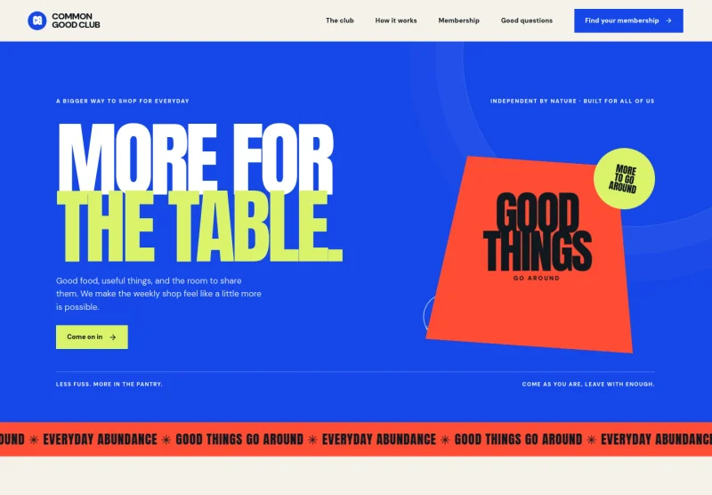 Warehouse Club Website Template