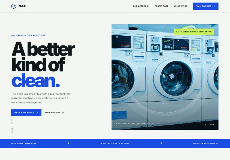 Washing Machine Website Template