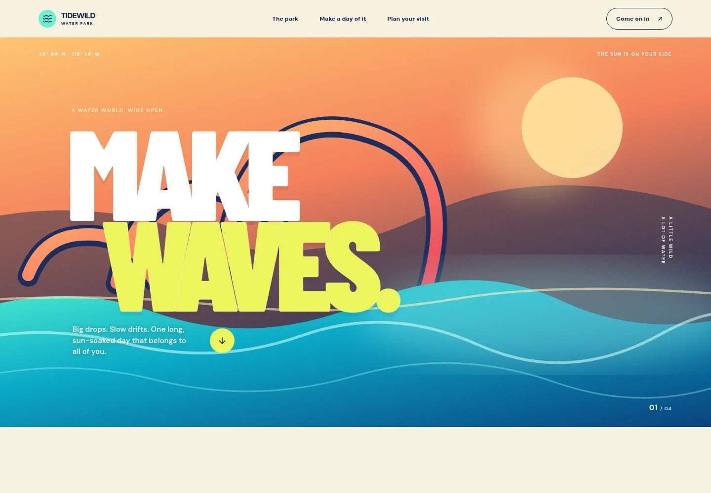 Water Park Website Template