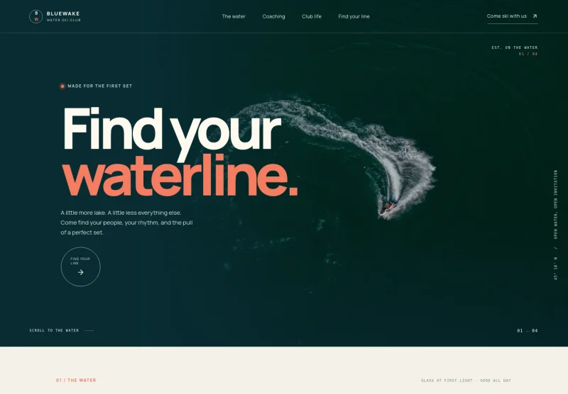 Water Skiing Club Website Template