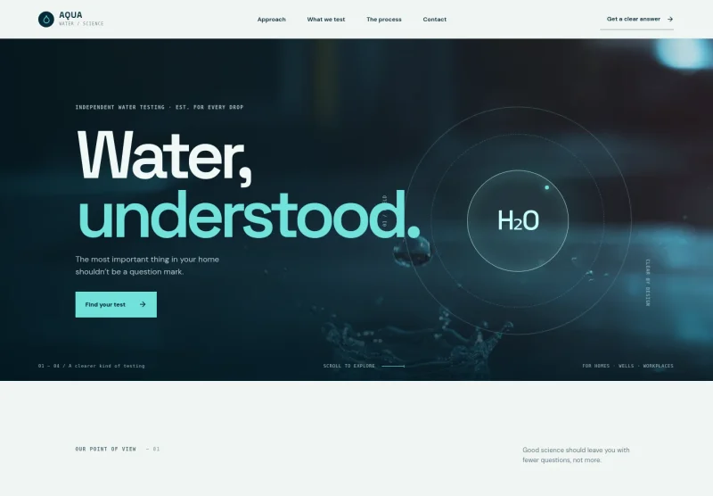 Water Testing Service Website Template