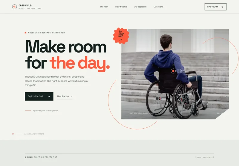 Wheelchair Rental Service Website Template