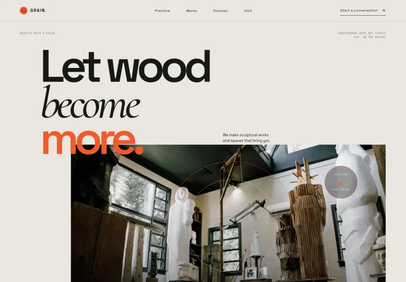 Wood Art Website Template