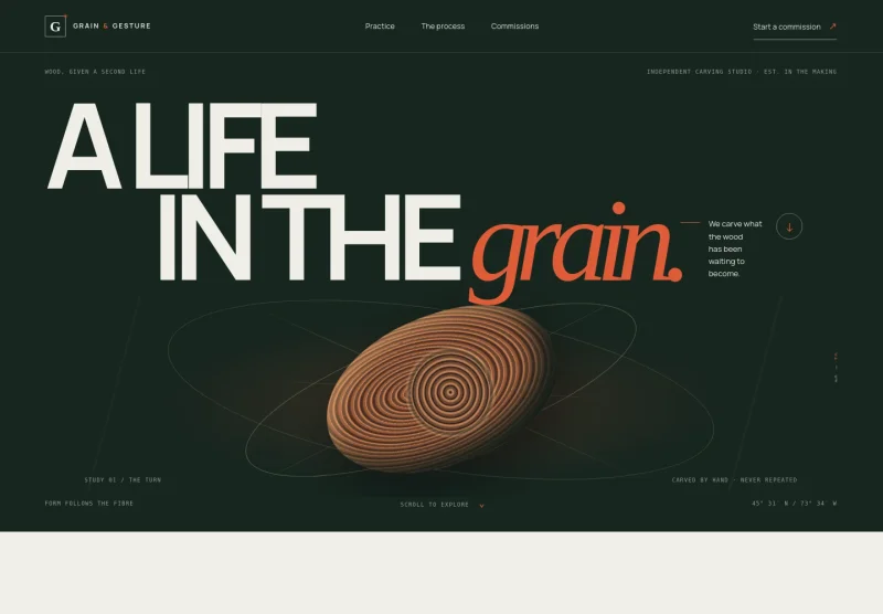 Wood Carving Website Template