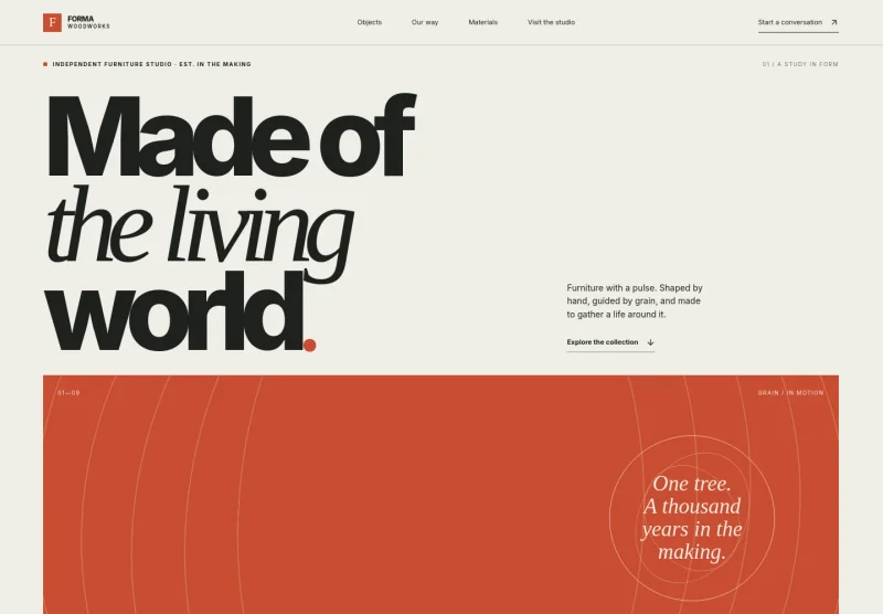 Wood Furniture Website Template