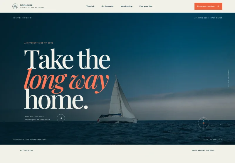 Yacht Club Website Template