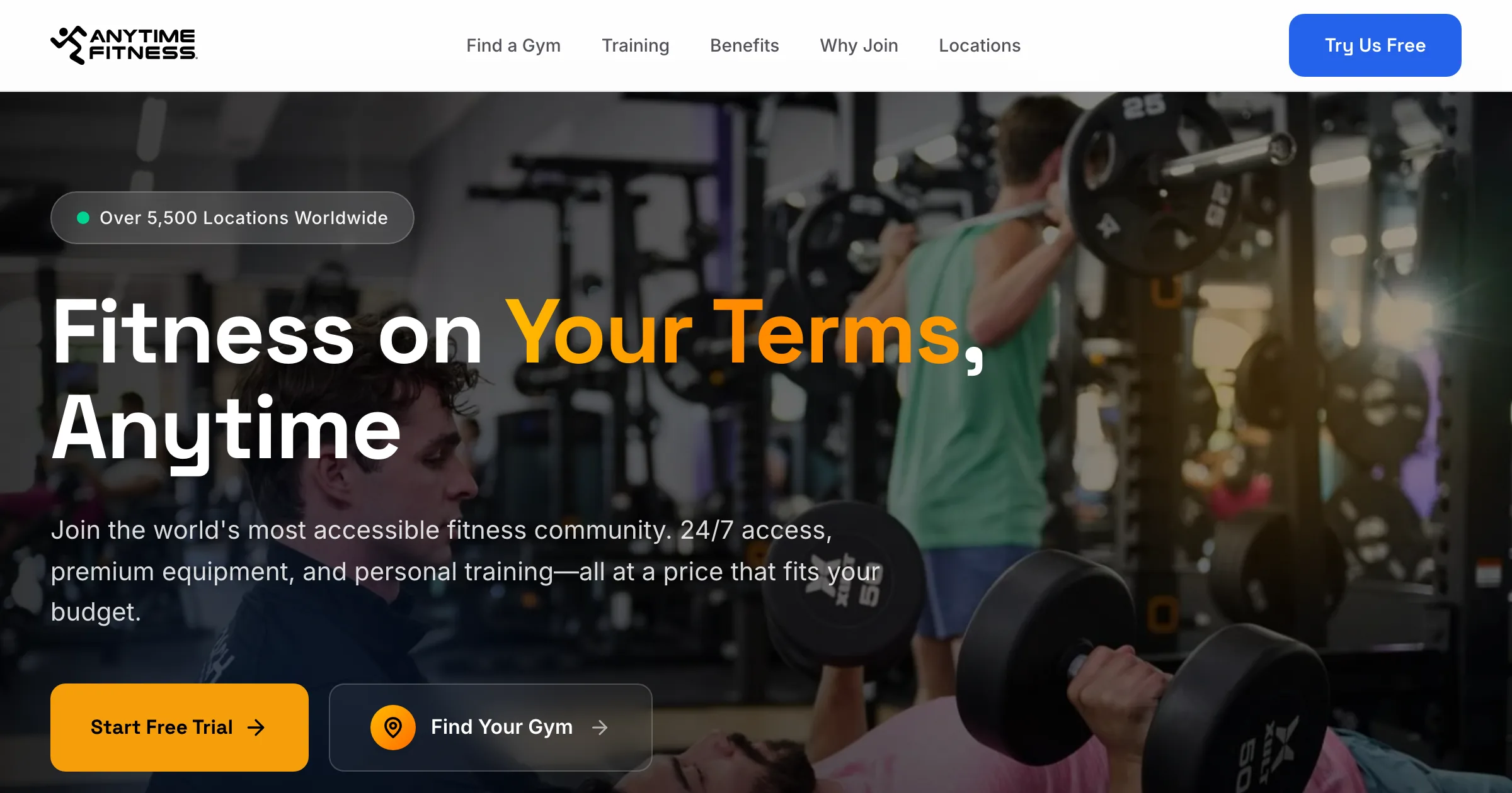 Anytime Fitness revamp redesign — AI-generated modern redesign by Revamp in approximately 2 minutes