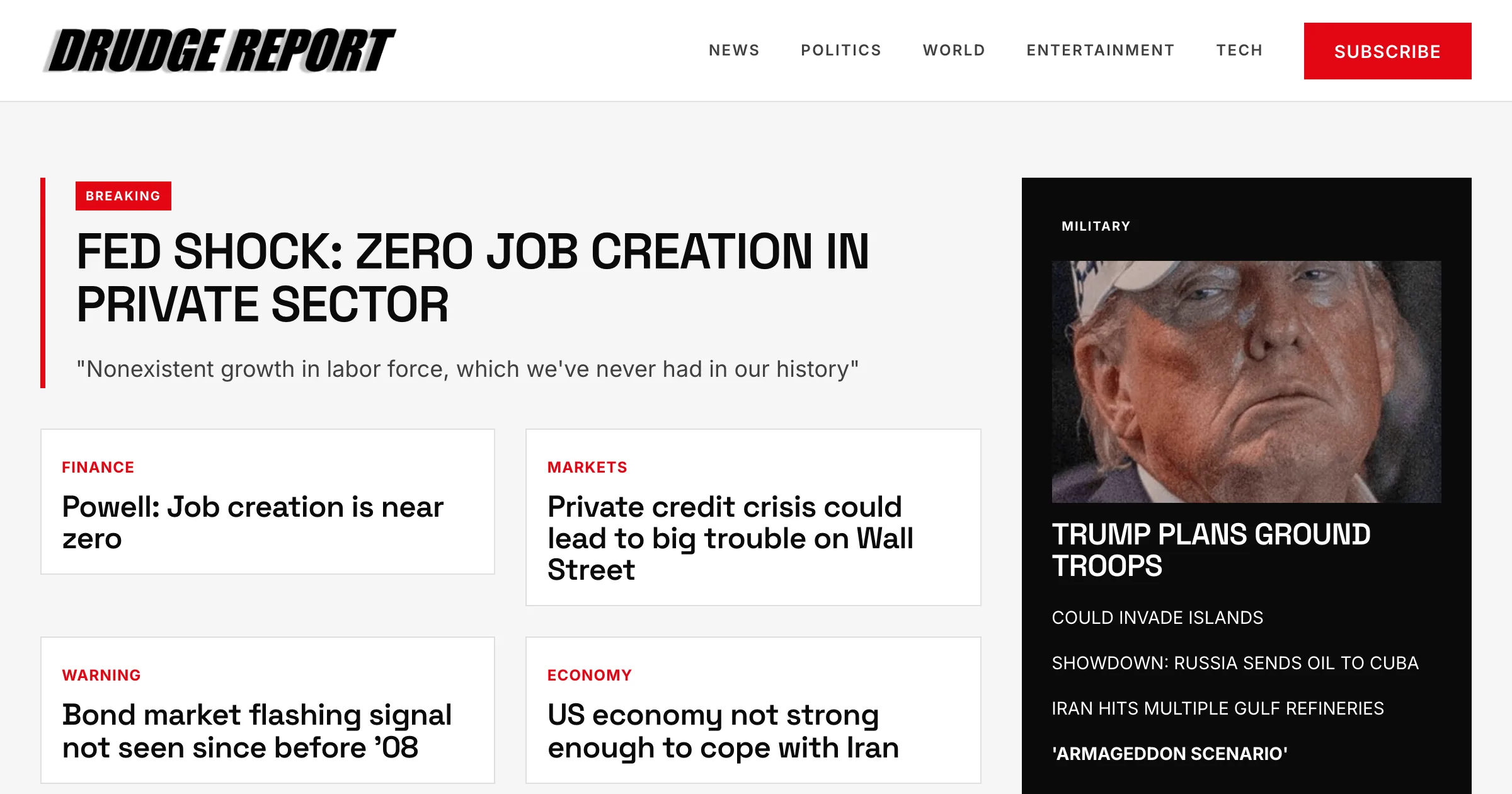 Drudge Report AI redesign preview generated by Revamp