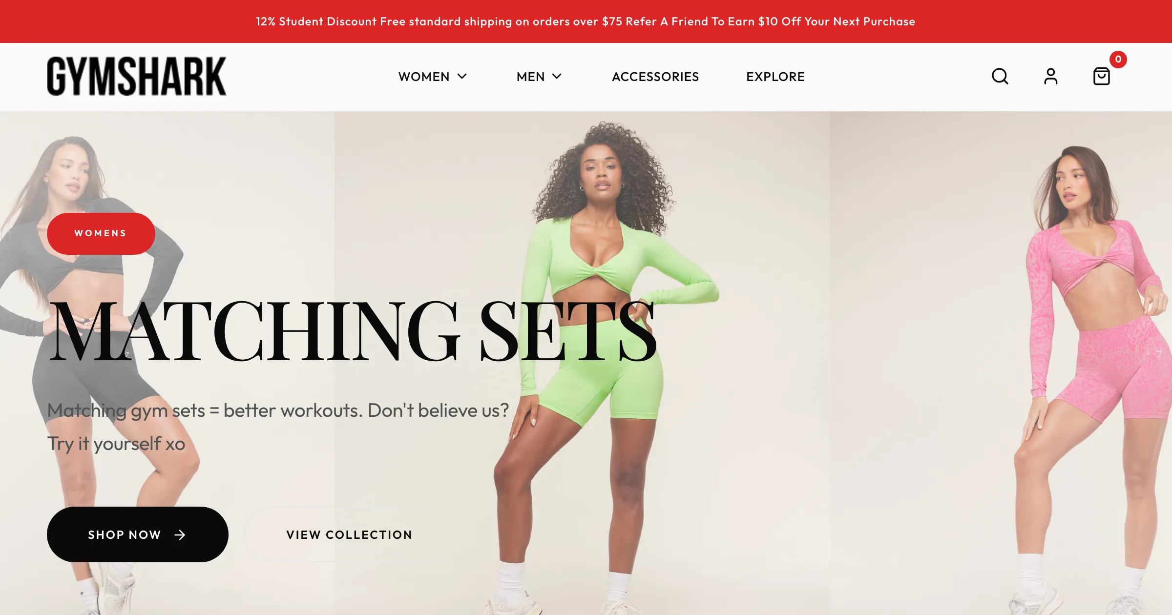Gymshark revamp redesign — AI-generated modern redesign of the billion-dollar fitness apparel brand, produced by Revamp in approximately 2 minutes