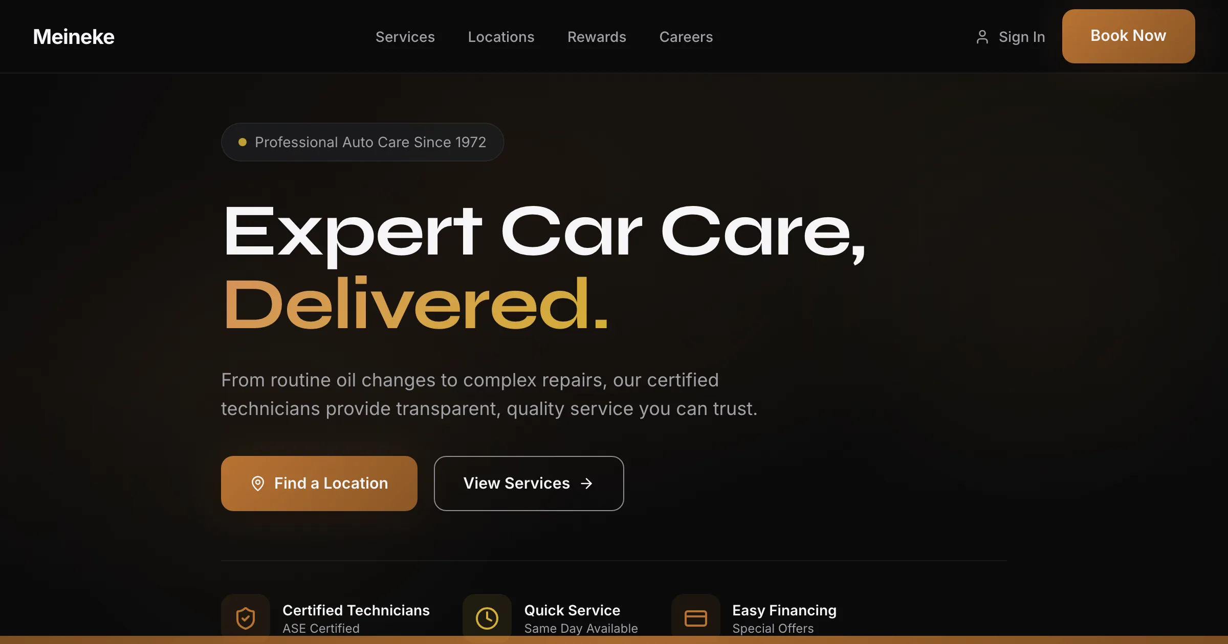 Meineke revamp redesign — AI-generated preview by Revamp
