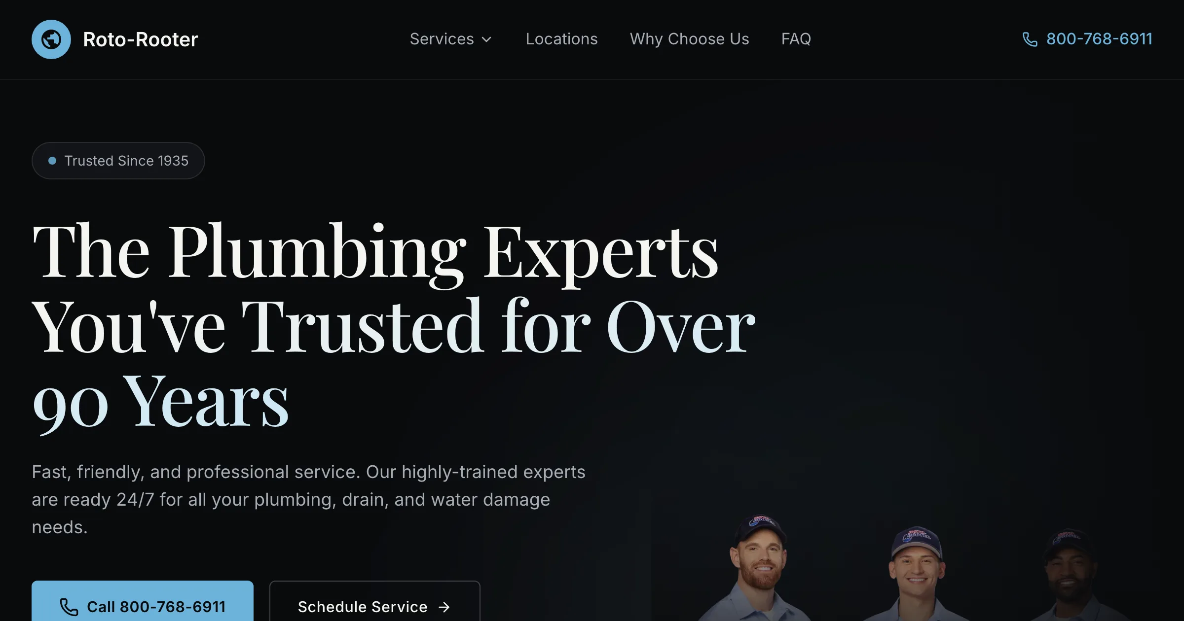 Roto-Rooter revamp redesign — AI-generated preview by Revamp
