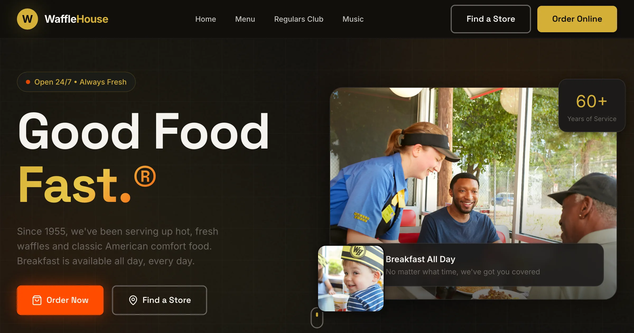 Waffle House revamp redesign — AI-generated preview by Revamp